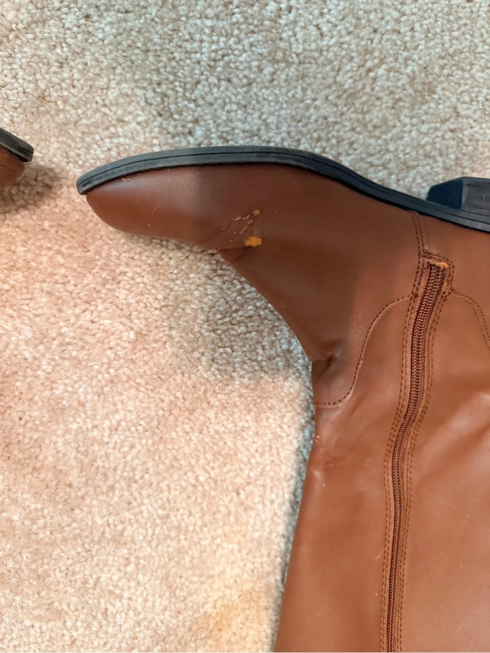 Karen Scott Tall Brown Over-the-Knee Leather Boots